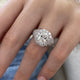 Diamond Dome Ring 4.20 ct TCW, White Gold