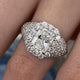 Diamond Dome Ring 4.20 ct TCW, White Gold