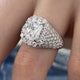 Diamond Dome Ring 4.20 ct TCW, White Gold