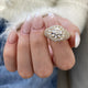 Diamond Dome Ring 4.15 ct TCW, Yellow Gold