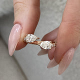 Diamond Statement Fashion Ring 1.10 ct TCW, Rose Gold 14K