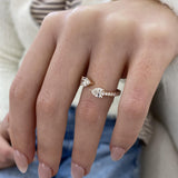 Diamond Statement Fashion Ring 1.10 ct TCW, Rose Gold 14K