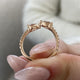 Diamond Statement Fashion Ring 1.10 ct TCW, Rose Gold 14K