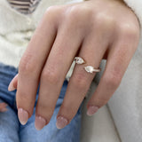 Diamond Open Band Ring 1.1 ct Rose Gold