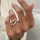 Diamond Statement Fashion Ring 0.95 ct TCW, White Gold 14K
