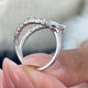 Diamond Statement Fashion Ring 0.95 ct TCW, White Gold 14K