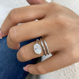 Evara Ring 2 ct TCW , Solid Gold 14k