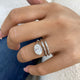 Evara Ring 2 ct TCW , Solid Gold 14k