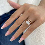Oravine Ring 2 ct TCW , Solid Gold 14k