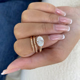 Oravine Ring 2 ct TCW , Solid Gold 14k