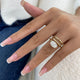 Alarise Ring 2 ct TCW , Solid Gold 14k