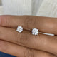 Diamond Stud Earrings 2 ct White Gold
