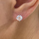 Diamond Stud Earrings 2 ct White Gold