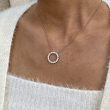 Diamond Pendant Necklace 1.3 ct White Gold