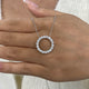 Diamond Pendant Necklace 1.3 ct White Gold