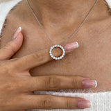 Diamond Pendant Necklace 1.3 ct White Gold