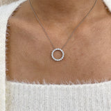 Diamond Pendant Necklace 1.3 ct White Gold