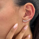 Diamond Climber Earrings 1 ct White Gold