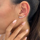 Diamond Climber Earrings 1 ct White Gold