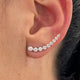 Diamond Climber Earrings 1.1 ct White Gold