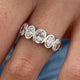 Diamond 5 stone ring 1.31 Carat White Gold 14K