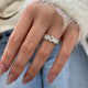 Diamond 5 stone ring 1.31 Carat White Gold 14K