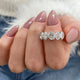 Diamond 5 stone ring 1.31 Carat White Gold 14K