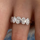 Diamond 5 stone ring 1.31 Carat White Gold 14K