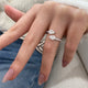 Diamond Wrap Ring 1.36 Carat White Gold 14K