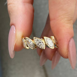 Diamond 5 Stone Ring 1.50 Carat Yellow Gold 14K