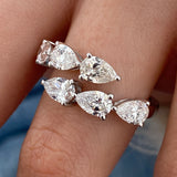 Diamond Wrap Ring 2.17 Carat White Gold 14K
