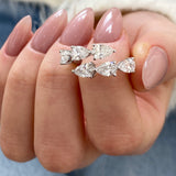 Diamond Wrap Ring 2.17 Carat White Gold 14K