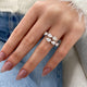 Diamond Wrap Ring 2.17 Carat White Gold 14K
