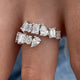 Diamond Wrap Ring 2.17 Carat White Gold 14K