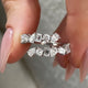 Diamond Wrap Ring 1.38 Carat White Gold 14K
