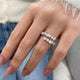 Diamond Wrap Ring 1.38 Carat White Gold 14K