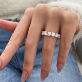 Diamond Eternity Band 6.29 Carat White Gold 14K