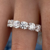 Diamond Eternity Band 6.29 Carat White Gold 14K
