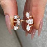 Diamond Wrap Ring 1.46 Carat Rose Gold 14K