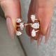Diamond Wrap Ring 1.46 Carat Rose Gold 14K