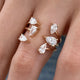 Diamond Wrap Ring 1.46 Carat Rose Gold 14K