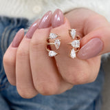 Diamond Open Wrap Ring 1.4 ct Rose Gold