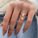 Toi-et Moi Ring 1.1 ct TCW , Solid Gold 14k