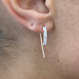 Diamond Threader Earrings 1 ct Rose Gold