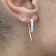Diamond Threader Earrings 1 ct Rose Gold