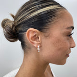 Diamond Hoop Earrings 1.4 ct Rose Gold