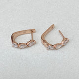 Diamond Hoop Earrings 1.4 ct Rose Gold