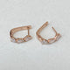Diamond Hoop Earrings 1.4 ct Rose Gold