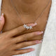 Diamond Pendant Necklace 1.6 ct White Gold