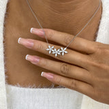 Diamond Pendant Necklace 1.6 ct White Gold